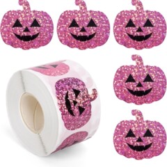 Amazon 外国貿易ハロウィンキャンディコーンステッカーロールレーザーキャンディコーン防水粘着ステッカー封筒