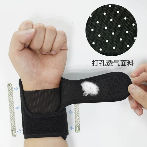 Amazon Sports Men's and Women's Wrist Guards Spring Support Wrapped Pressurized Adjustable Breathable Wrist Guards Fitness Protective Gear