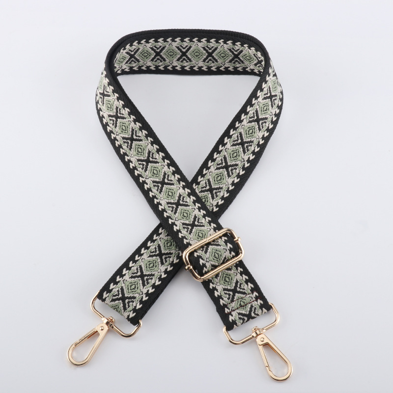 New Jacquard Bag Strap 3.8cm Bag Accessories Shoulder Strap Adjustable Single Shoulder Crossbody Women's Bag Replaceable Long Strap_voghion.com