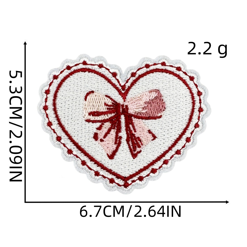 3g Weight Clothing Sticker Patches Classification 1 Piece, 1 Set Quantity Nonwoven, Polyester Material Cherry, Heart Shape, Butterfly Pattern Cute Style 1 Piece 1 Set Cute Cherry Heart Shape Butterfly Nonwoven Polyester Clothing Sticker Patches 6