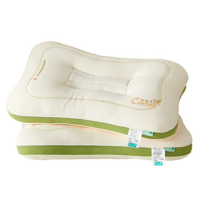 Almohada de semillas de casia, protección de la columna cervical, núcleo de almohada especial para dormir, un par de almohadas de zona doméstica para adultos, sin colapso ni deformación