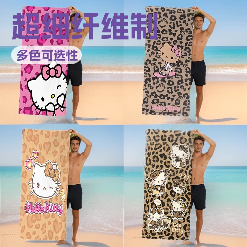 2026 New Leopard Print Cat Microfiber Beach Towel Digitally Printed Children's Beach Towel Double-Sided Velvet Quick-Drying Bath Towel 2026 New Leopard Print Cat Microfiber Beach Towel Digitally Printed Children's Beach Towel Double-Sided Velvet Quick-Drying Bath Towel