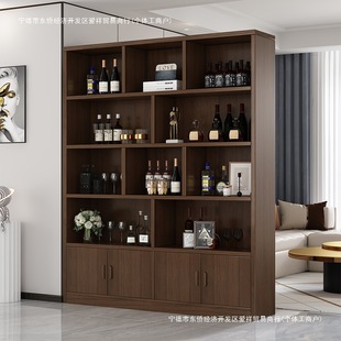 Solid Wood Wine Cabinet Living Room Wall Decoration Ornaments 2025 New Display Cabinet Home Wine Rack Storage Rack Storage Cabinet