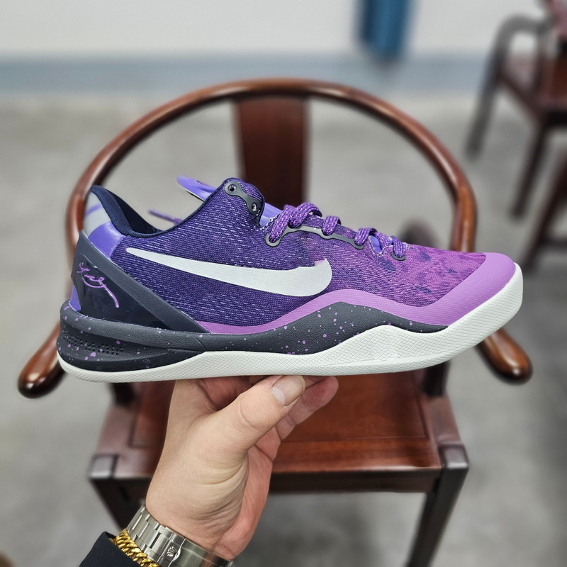 高品质Kobe8科比8代复刻实战运动篮球鞋男湖人白金紫中国红全明星|undefined