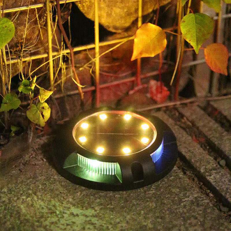 Transfronterizo solar lámpara subterránea al aire libre impermeable LED plug-in lámpara redonda jardín decoración césped lámpara fábrica ventas directas image 9