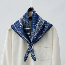 25年新款轨道图案真丝丝巾夏季重磅斜纹100%桑蚕丝百搭洋气70方巾