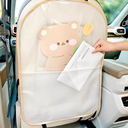 Car Anti-Kick Mat Cute Kartoon Style Children's Anti-Dirty Anti-Wear Mat Creative Multi-Function Car Storage Anti-Kick Mat