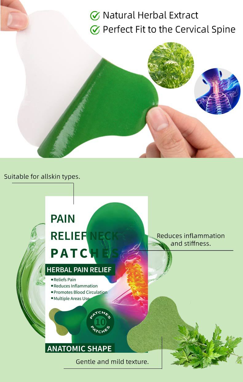 Mugwort Neck Patches Herbal Warming Neck Patch 10 Patches Per Box specifications