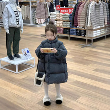 2025冬季新款 韩版童装 女童花苞摆蓬蓬羽绒棉面包服加厚保暖外套