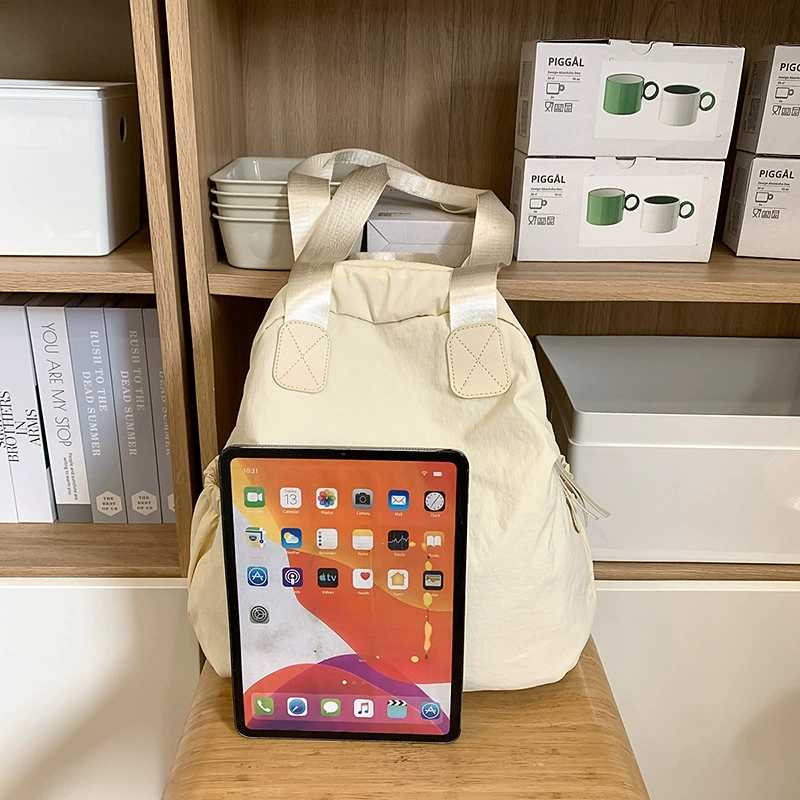 Nylon shoulder bag to go out, handheld backpack, capacious one-shoulder bag