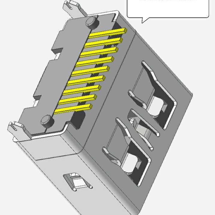3.0 vertical SMT patch in-line short body H = 10.5mmhub docking station 9PIN port connector USB socket 3.0 vertical SMT patch in-line short body H = 10.5mmhub docking station 9PIN port connector USB socket
