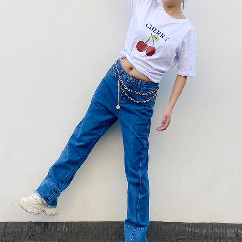 Women's Korean style fashionable metal hook double layer leather belt waist chain women's thin hanging portrait decoration personalized belt on behalf of