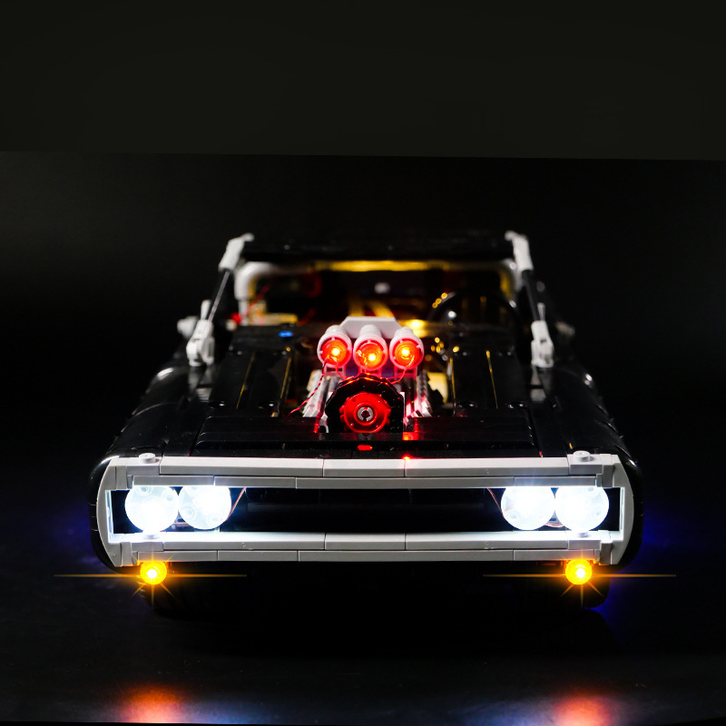 Lego 42111 Dodge War Horse Fast and Furious Building Blocks Car Creative LED Building Blocks Lighting Cross Border