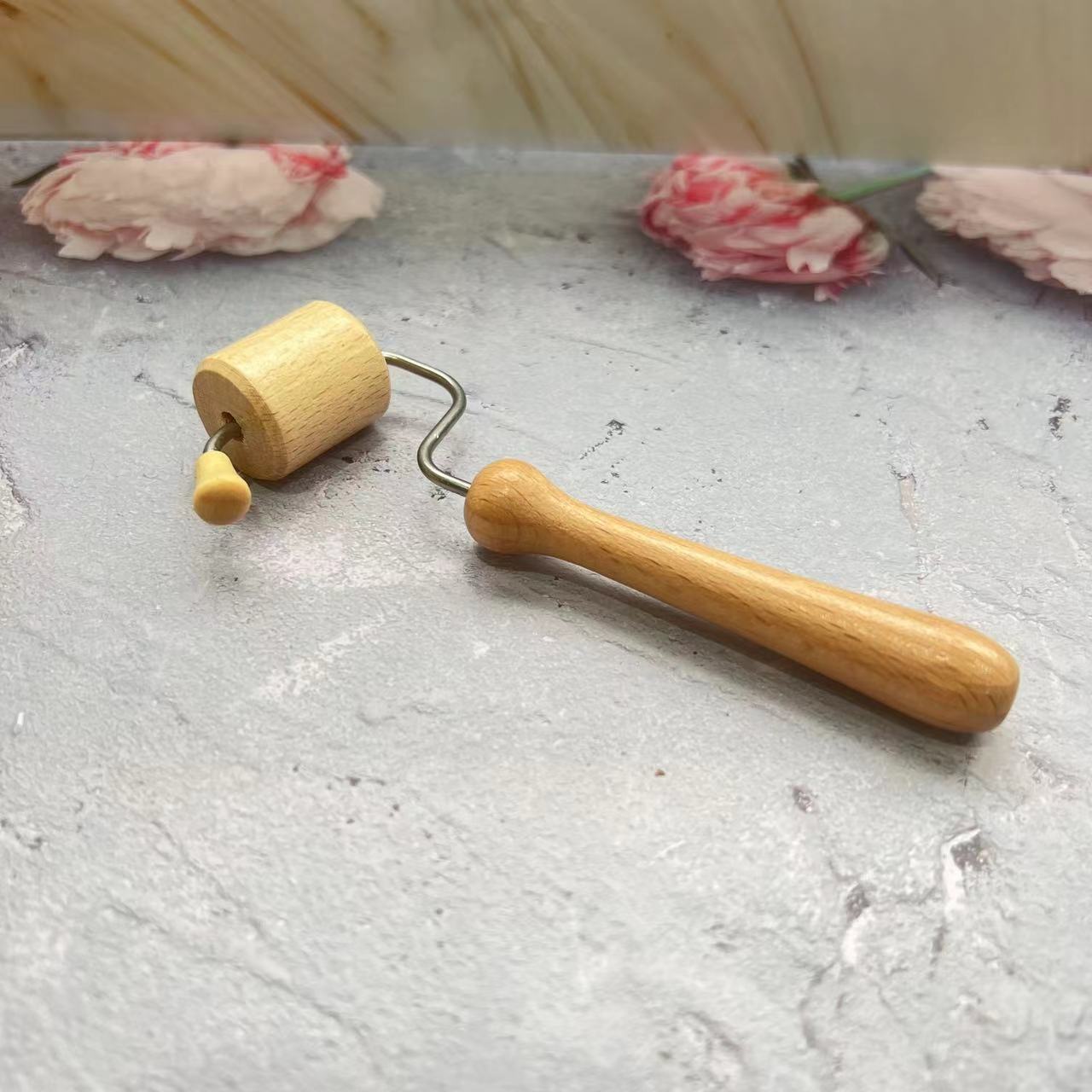 Amazon-Buchholz kleines Massageset Lotus, handgefertigte Massagezubehöre aus Lotusholz, massives Lotusholz, handgeschnitztes Set