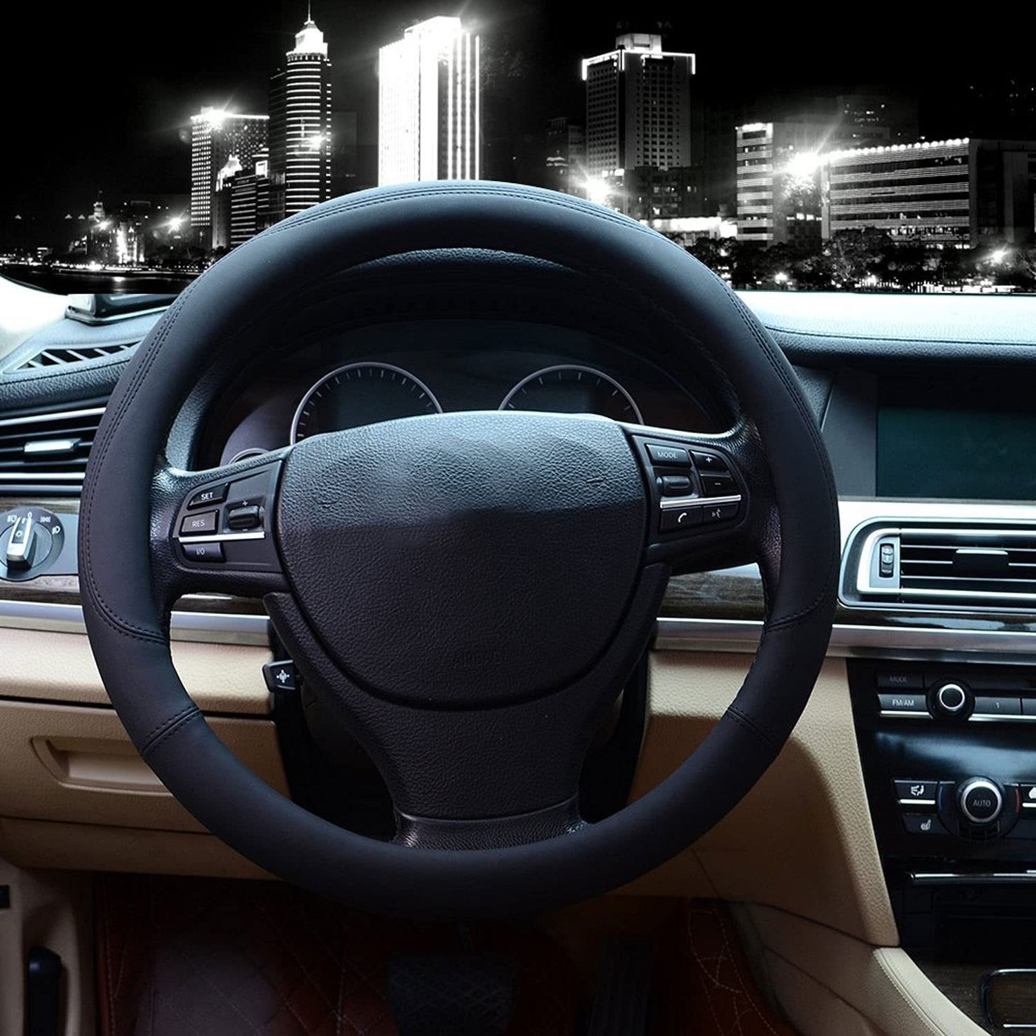 Steering Wheel Cover Car Handlebar Cover Microfiber Leather Handlebar Cover Car Universal Steering Wheel Cover Classy Business Handlebar Cover