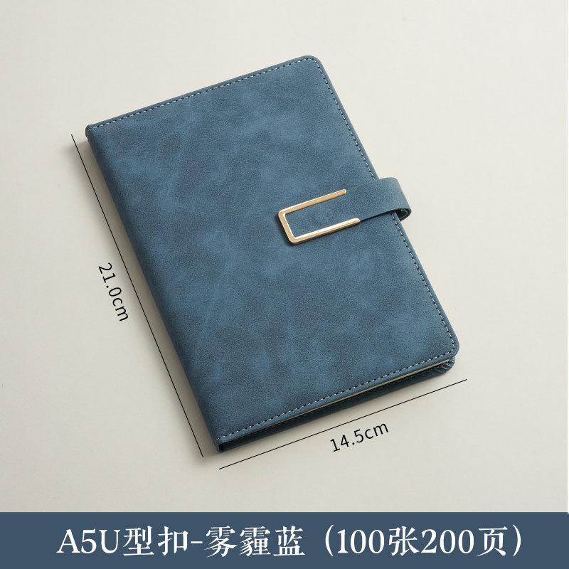 A5 cuaderno de notas logotipo de oficina de negocios regalos de cuero suave grueso de alto valor de la cara hebilla cuaderno de notas caja de regalo
