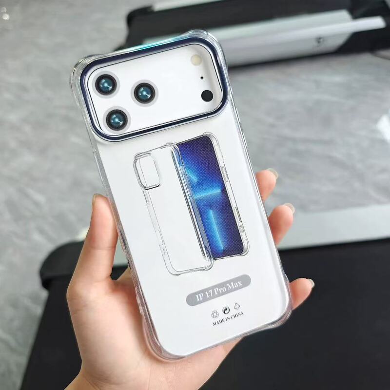 苹果17超级防摔透明手机套适用iPhone17ProMax彩色镜头框软手机壳|undefined