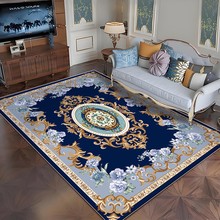 跨境亚马逊波斯地毯垫美式复古水洗可折叠耐脏防滑地毯客厅铺满