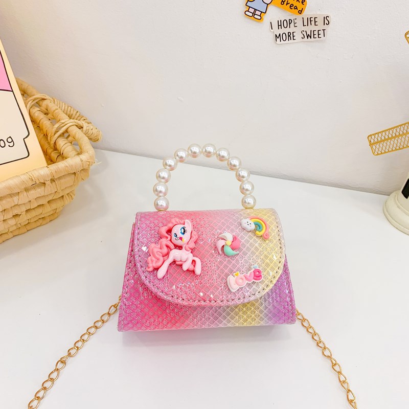 Rainbow Pony lindo bolso de niña 2025 nuevo bebé sale con un bolso diagonal de dibujos animados Aisha bag