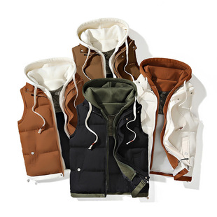Vest for Men and Women, Autumn and Winter, Middle School Students and Teenagers, Loose Trendy Brand Vests, Cotton Coats, Men's and Women's Cotton Vests, Cross-Border
