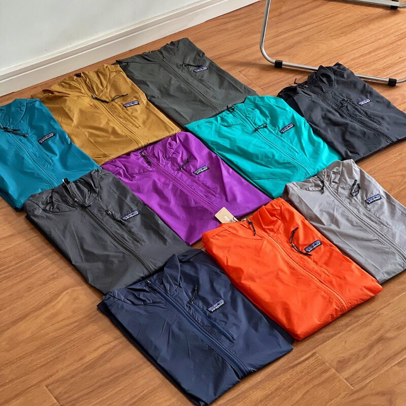 Patagonia Houdini Spring and Summer Outdoor Lightweight Water-Repellent Breathable Windproof Jacket for Men and Women Skin Protection Clothing