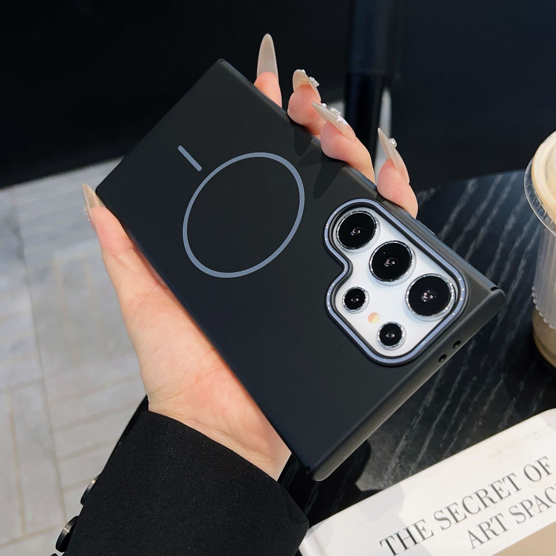 For Samsung S25Ultra magnetic mobile phone case A36 skin-friendly frosted S24FE fashion Macaron ultra-thin hard shell