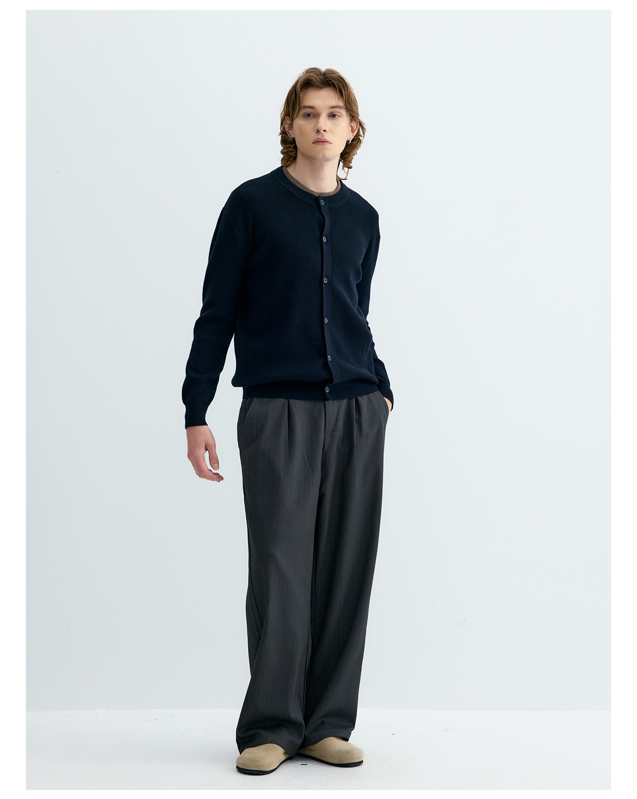 UNF Striped Straight-Leg Trousers