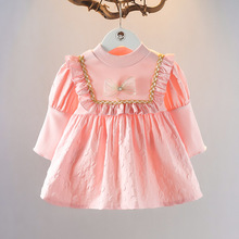女童连衣裙春装新款洋气女宝宝长袖公主裙婴儿小裙子春秋童装新潮