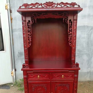 Factory Supply Solid Wood Buddha Shrine Buddha Cabinet Old Worship Table Ancestor Tablet Buddha Hall Buddha Shrine Old Elm Table Mahogany Flower