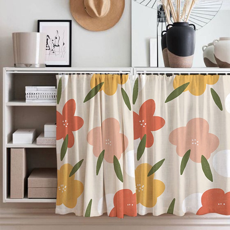 No-Drill Cabinet Door Curtain, Curtain for Table, Cabinet Curtain, Wardrobe Curtain, Kitchen Curtain, Dustproof and Concealing Shoe Rack Cabinet Curtain, Cartoon