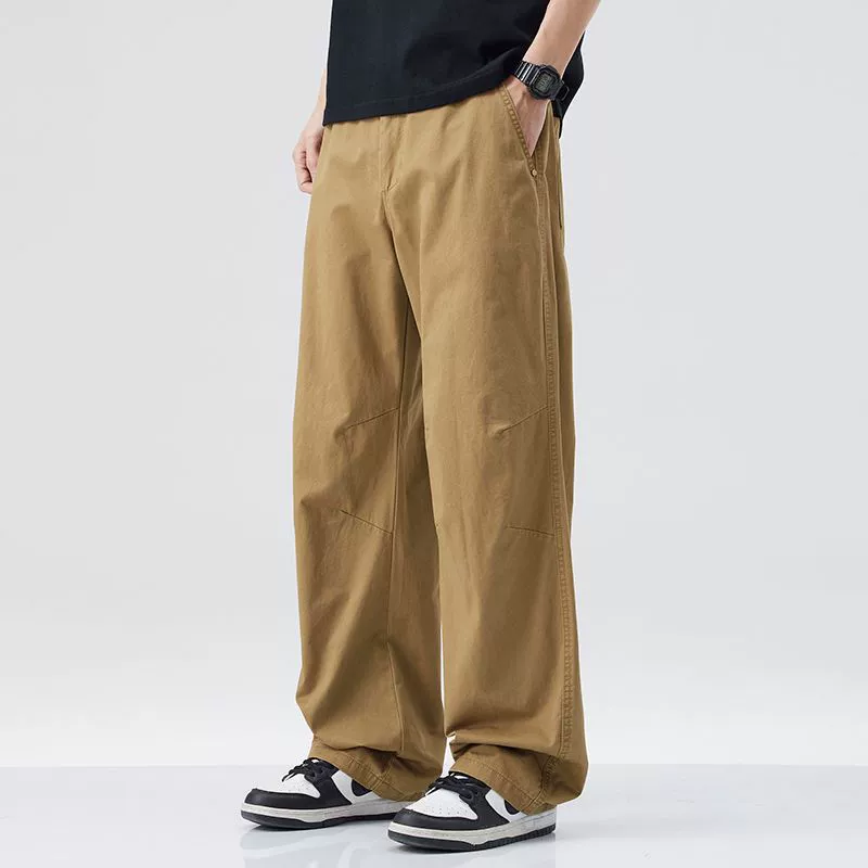 Мужские летние трендовые ретро trousers, американский стиль, оверсайз, свободный прямой крой