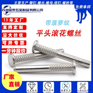 蓝泰不锈钢滚花铰链铆钉滚花轴菠萝纹定位销工业紧固件基业箱配件