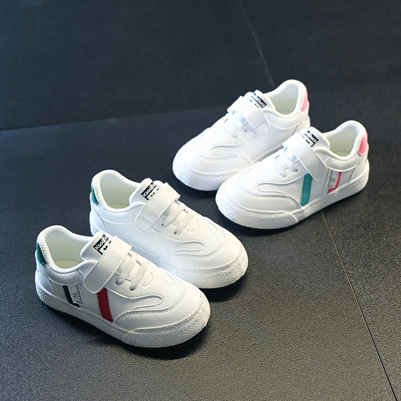 Baby Toddler Shoes Children's Board Shoes Boys Shoes 2023 Spring and Autumn New Leather White Shoes Trendy Brand Girls Casual Shoes