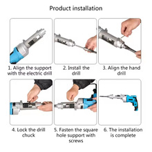 ♔木工开孔支架钻头固定工具方孔钻固定支架打榫机榫卯方孔钻批发