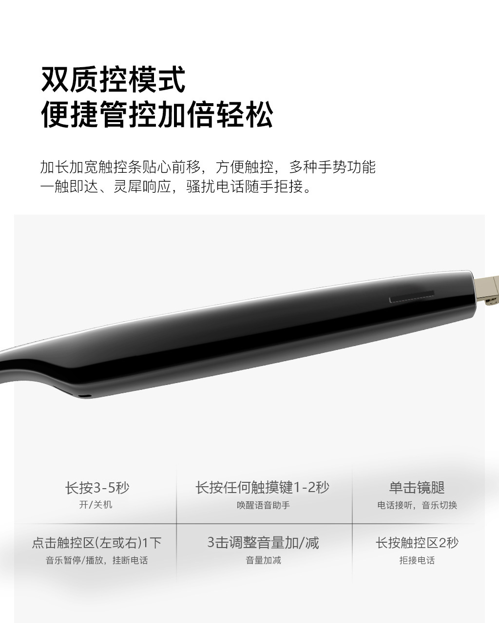 蓝牙眼镜ai智能太阳镜黑框变色开车听歌接打电话墨镜防蓝光跨境