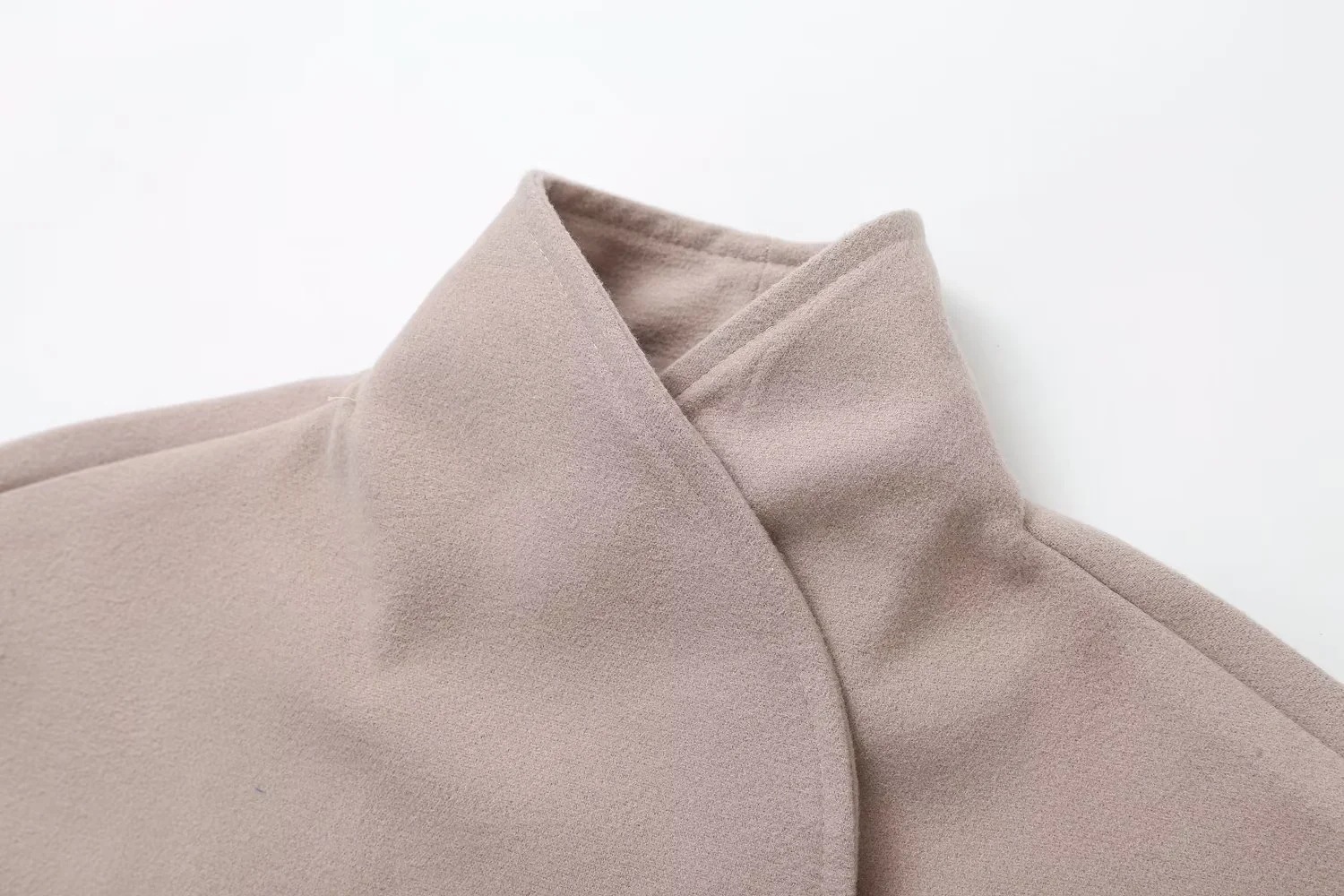 568g Weight Coat, Woolen Coat Outerwear Type Long Sleeve Sleeve Length Double Breasted Placket Type woolen Fabric Type Long Top Length Daily Occasion Standing Collar Neckline Loose Fit Type Solid Color Pattern Winter, Autumn Season Women's Gender Elegant, British Style Style Women's Elegant British Style Solid Color Double Breasted Coat Woolen Coat 9