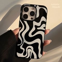 个性抽象几何15promax苹果16手机壳适用iPhone17欧美风11防摔12软
