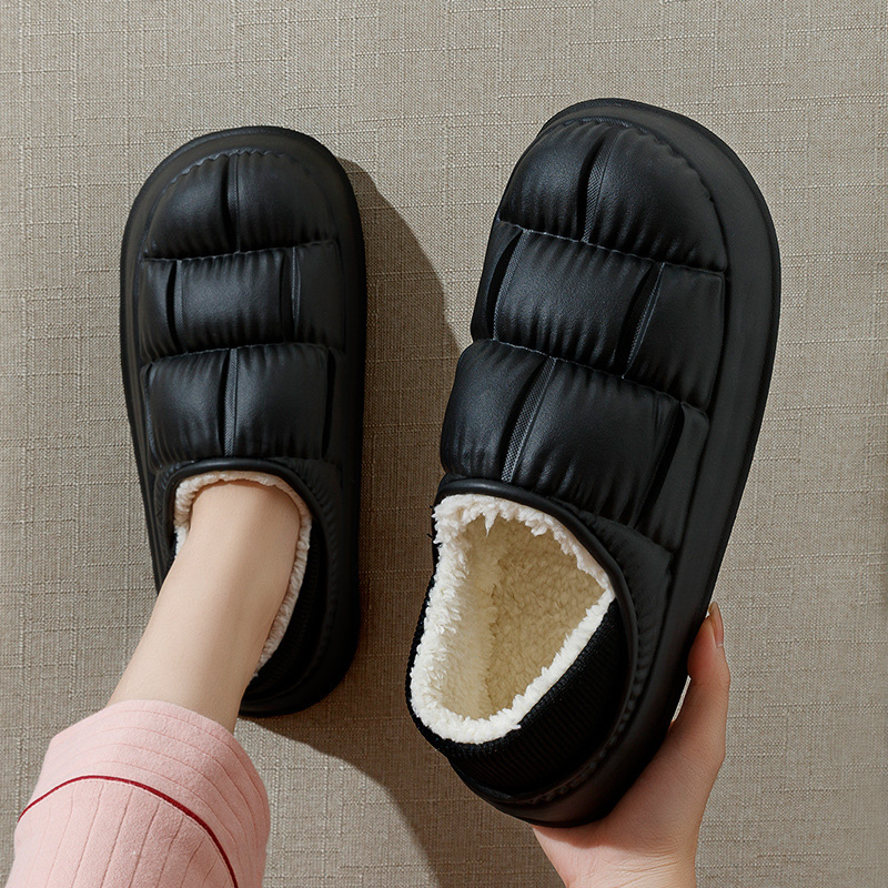 苦瓜可拆卸包头棉拖鞋女冬季棉拖女防滑外穿保暖室内家居防水拖鞋|undefined