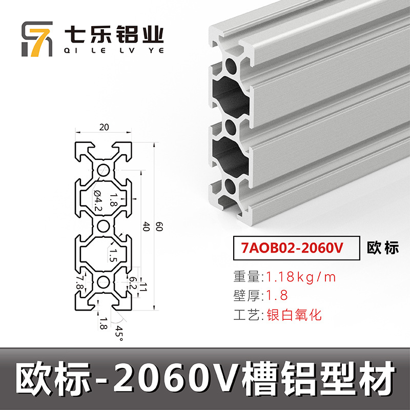 Estándar europeo 2060v * 1,18 blanco plateado 1 metro