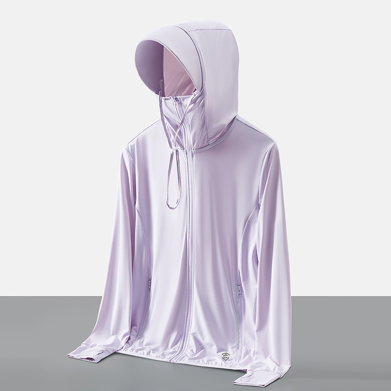 Ropa de piel de seda de hielo banana bottom mismo estilo verano con ropa de ala para hombres y mujeres ropa de protección solar de protección UV transpirable ligera