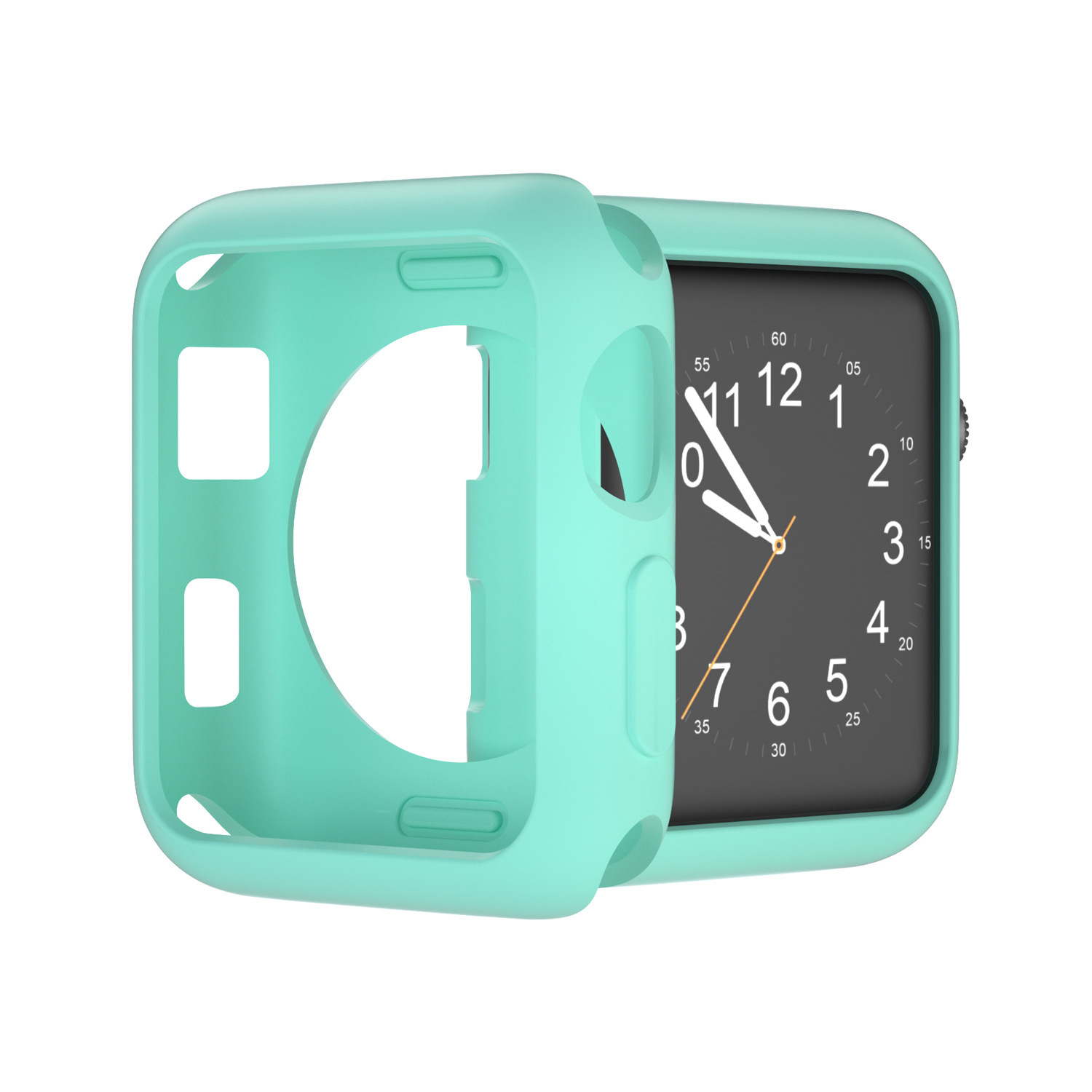 Adecuado para Apple Watch caso applewatch reloj TPU medio paquete cubierta protectora caramelo Shell en stock