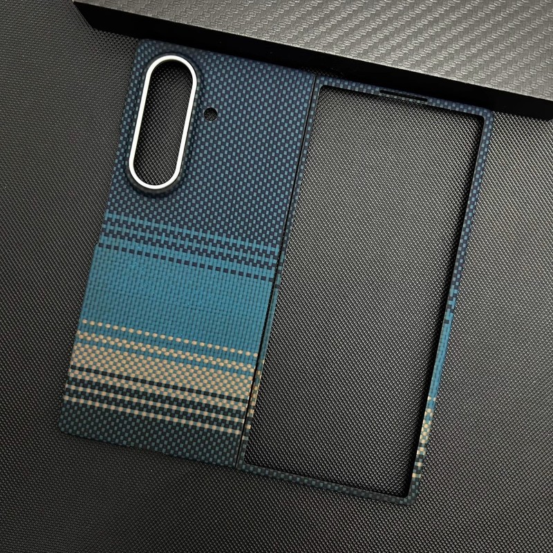 Samsung zfold7 磁気ケブラー アラミド繊維素材の浮き編みプロセス携帯電話ケース磁気吸引に適しています。|undefined