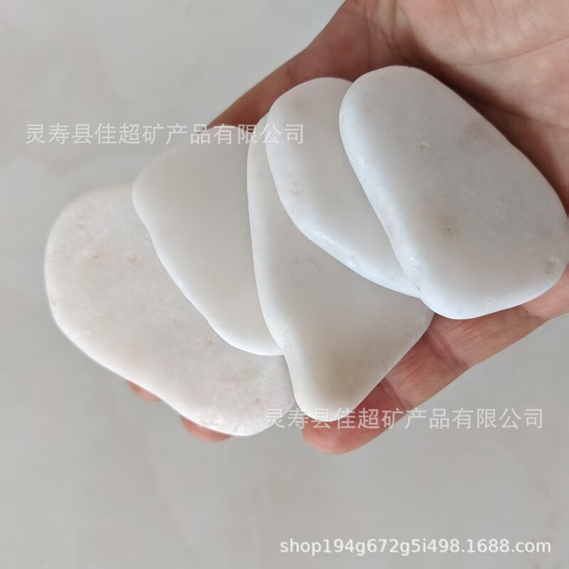 Irregular White Pebbles Large Painted Stone Discs Hand-Painted Stone DIY Handmade Stone Painting Carved Stone