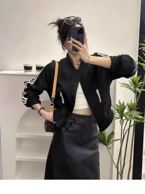 2025春秋立领棒球服短外套女新款小个子休闲时尚百搭短款夹克上衣|undefined