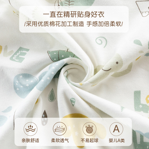 Baby summer short-sleeved suit pure cotton thin soft breathable baby clothes top shorts split suit