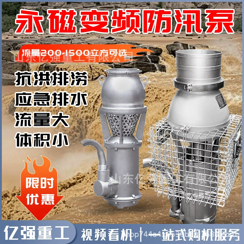 Портативный насос с постоянным магнитом и переменной частотой, дренажный и контроль наводнений, насос из нержавеющей стали с переменной частотой, контроль наводнений, большой расход, высокий подъем, погружной насос