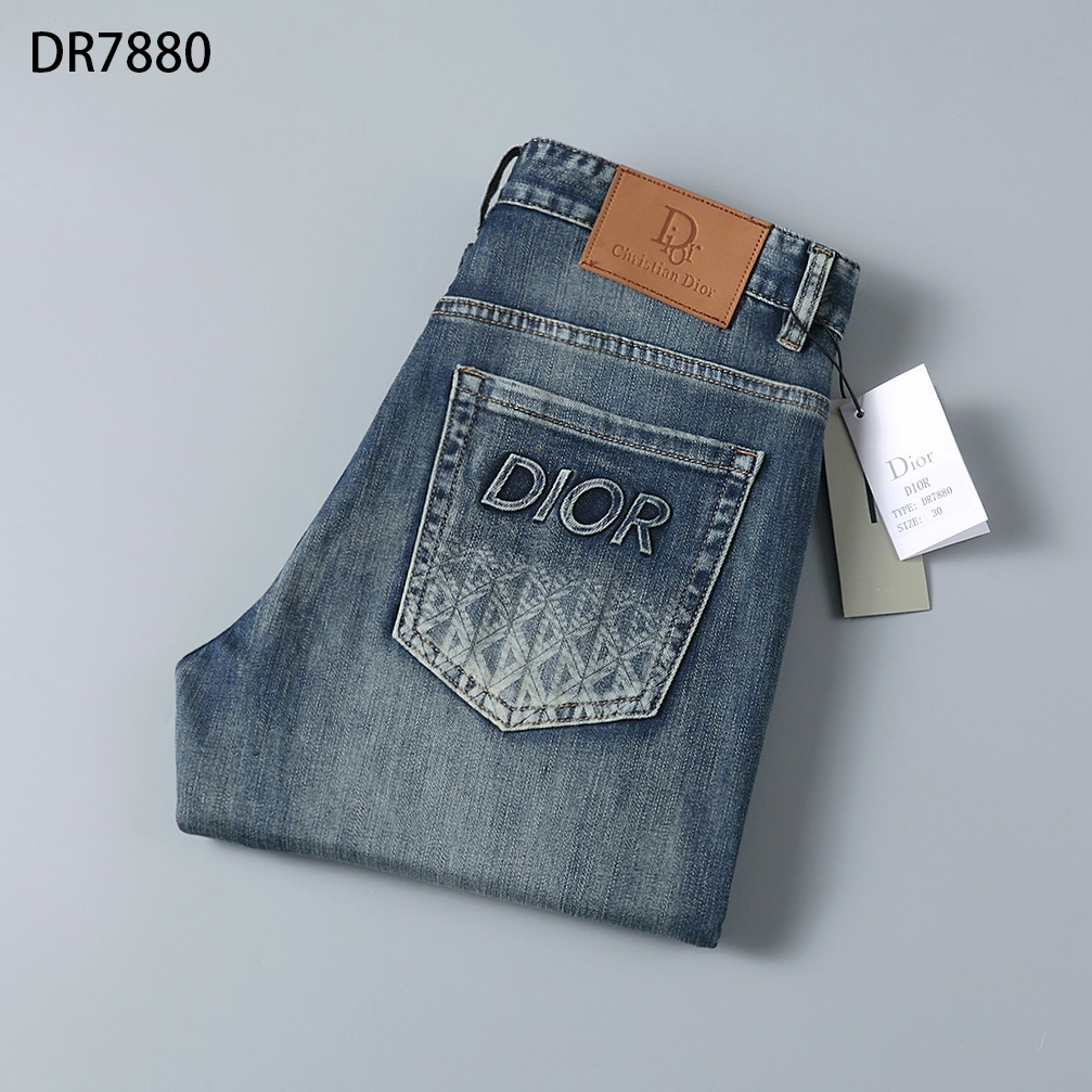 Autumn and Winter New High-End Brand Men's Jeans Straight-Leg Business Casual Loose Versatile Men's Trousers Wholesale