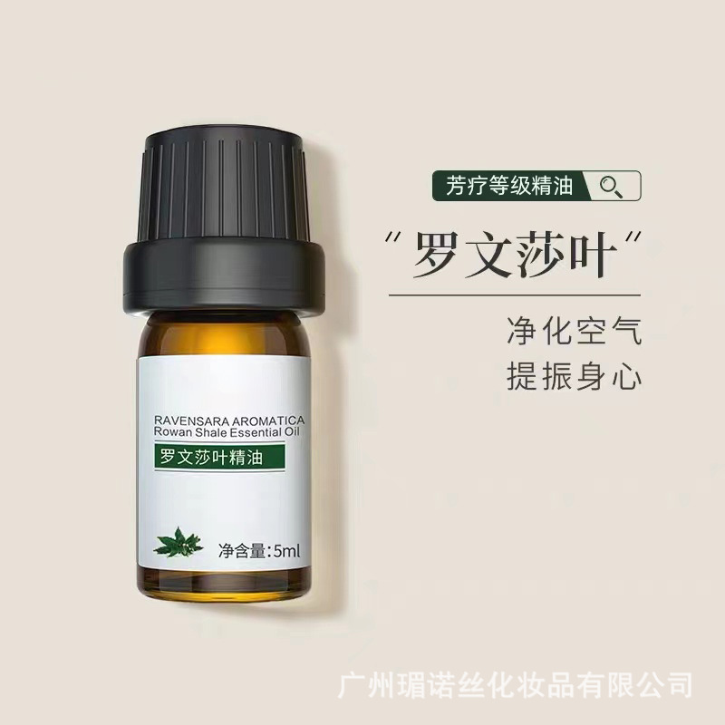 单方精油罗文莎叶5ml保卫呼吸提升抵御力香薰扩香稀释按摩护肤油|ms