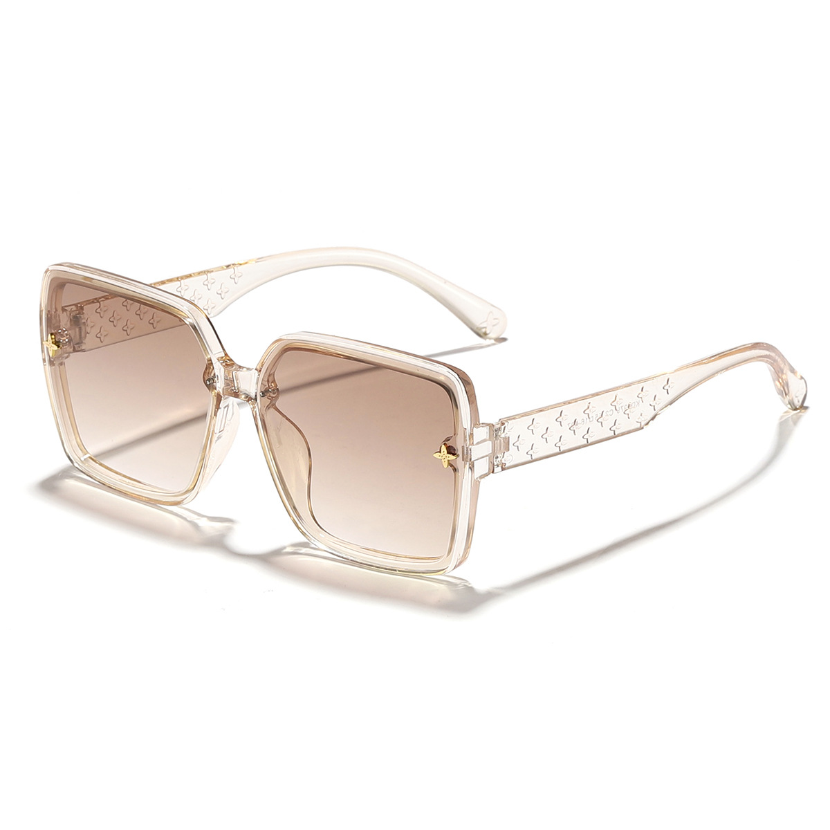 Moda nueva tendencia europea y americana gafas de sol de montura grande para mujer sombra cuadrada tiro callejero playa gafas de sol anti-ultravioleta