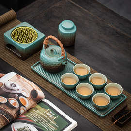 日式蜡烛煮茶炉套装温茶炉底座明火烤橘子炉热茶暖茶加热炉温茶器
